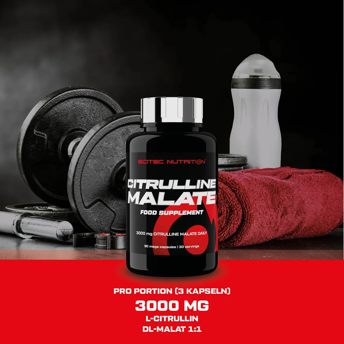Scitec Nutrition Citrulline Malate, Aminosäure Nahrungsergänzungsmittel Megakapseln, 90 Megakapseln – Bild 6