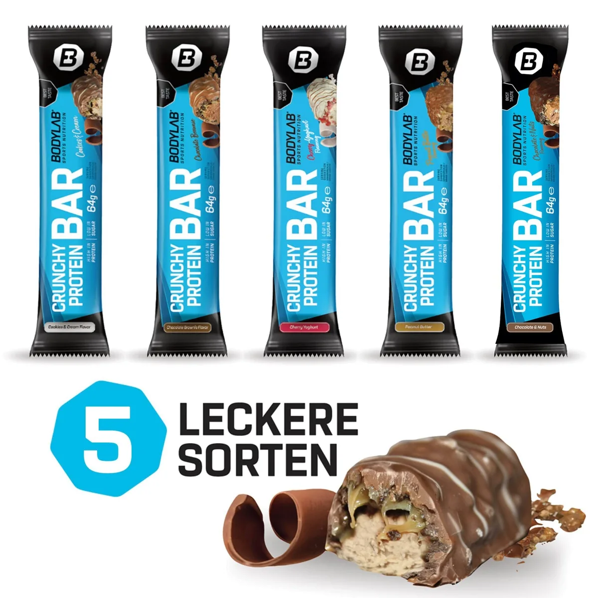 2 x Crunchy Protein Bar (je 12x64g) – Bild 3