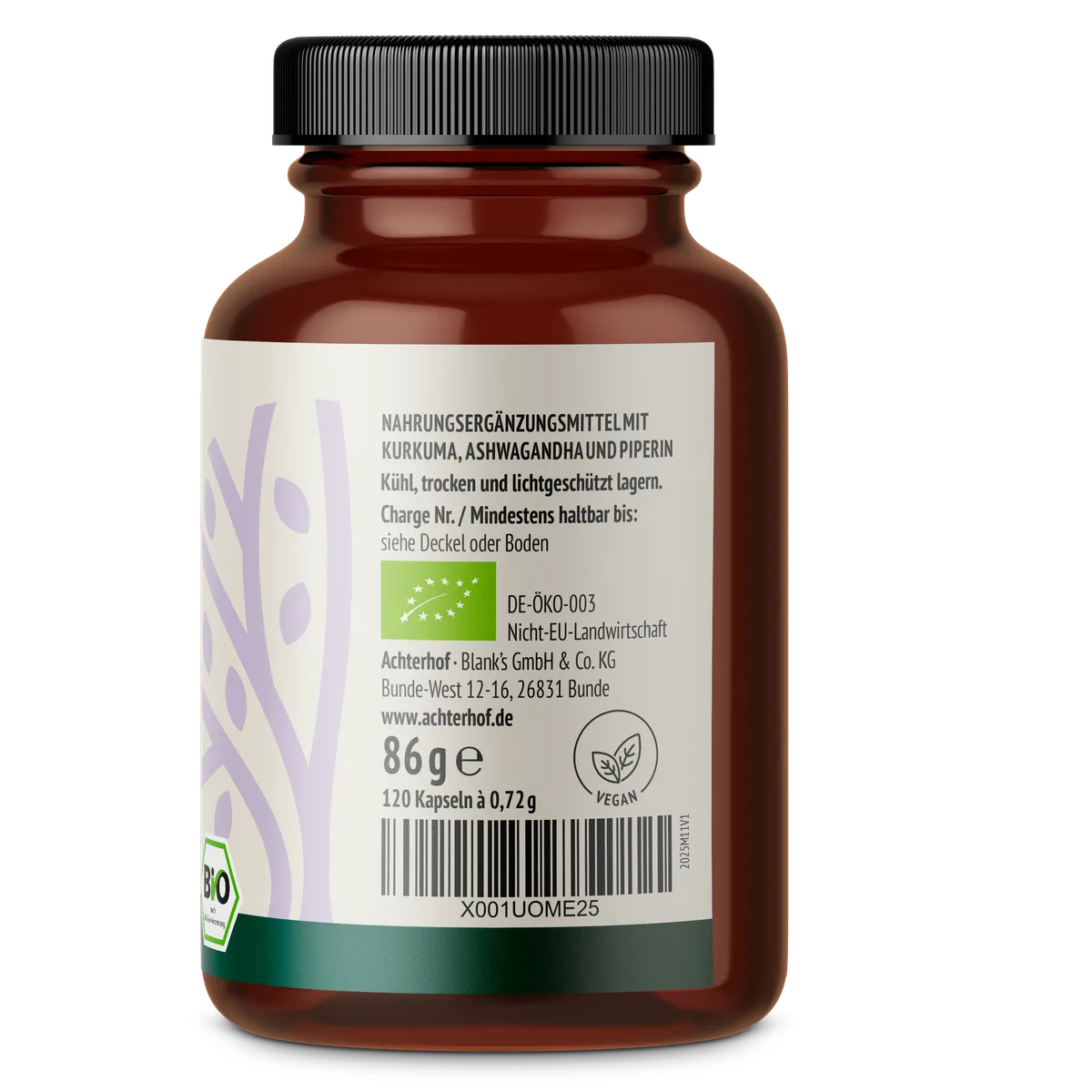 Goldene Mischung Kapseln Bio – mit Piperin (120 Kapseln) – Bild 3