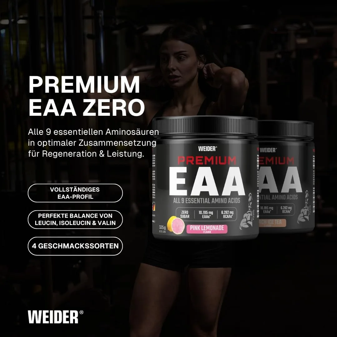 Weider Premium EAA Pulver - Essentielle Aminosäuren - BCAA 2:1:1 Verhältnis, vegan & zuckerfrei - 325g - Pink Lemonade – Bild 2