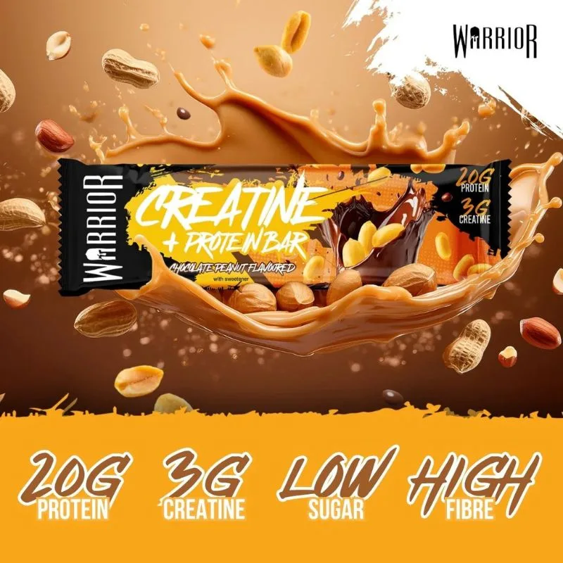 Warrior Creatine Protein Bar, 75g 12 x 75g BOX / Salted Caramel Brownie – Bild 2