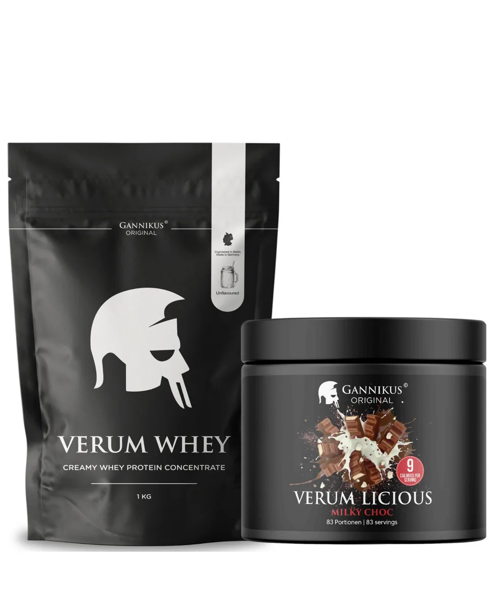 VERUM LICIOUS + WHEY Neutral Bundle Choco Peanut 250g + Whey Natur 1kg – Bild 3