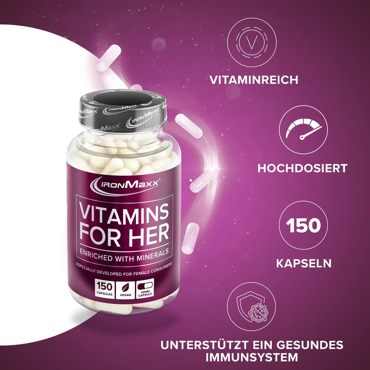 Vitamins for Her - 150 Kapseln – Bild 8