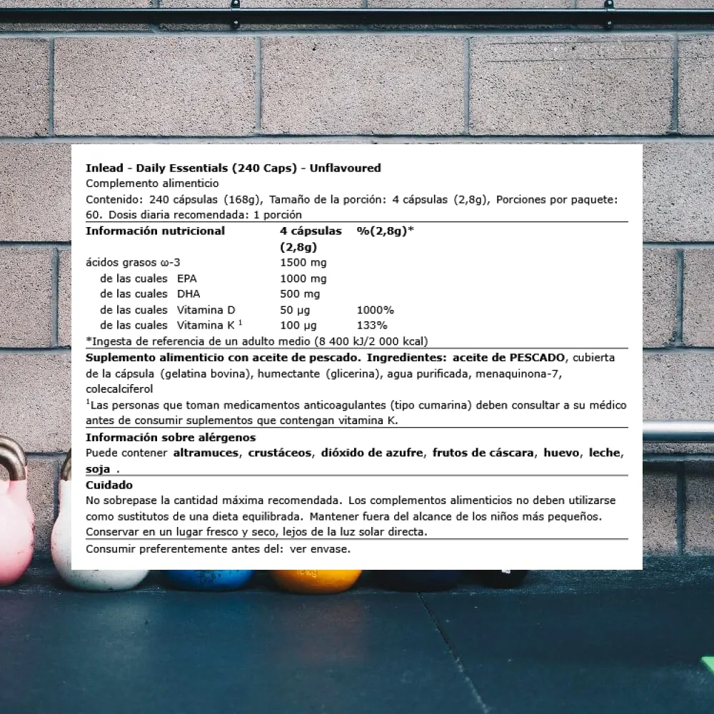 INLEAD - Daily Essentials Omega-3 mit D3 & K2 | Hochdosierte Kombination zur Unterstützung von Herz, Immunsystem und Knochen – 240 Kapseln – Bild 3