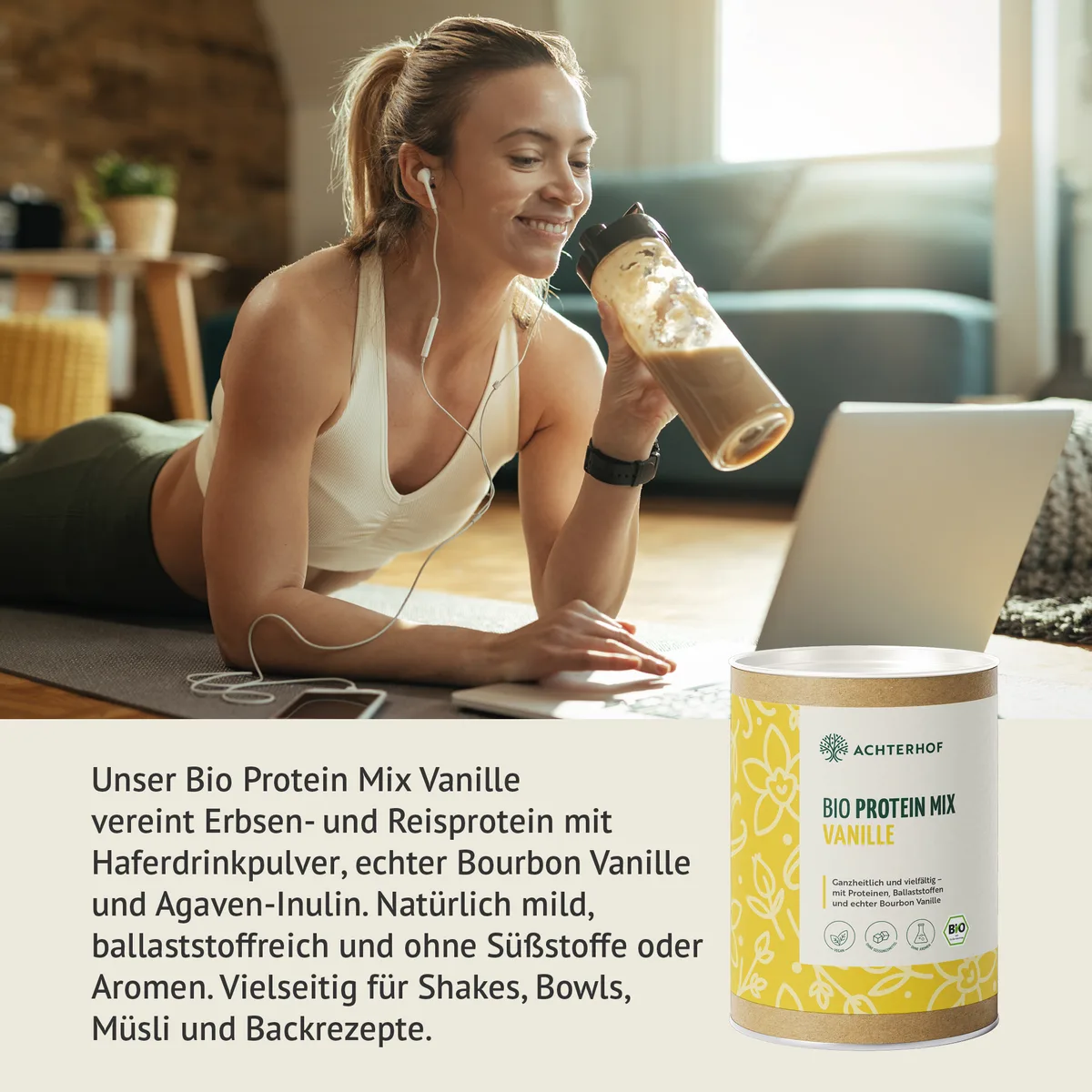 Bio Protein Mix Vanille (330g) – Bild 5