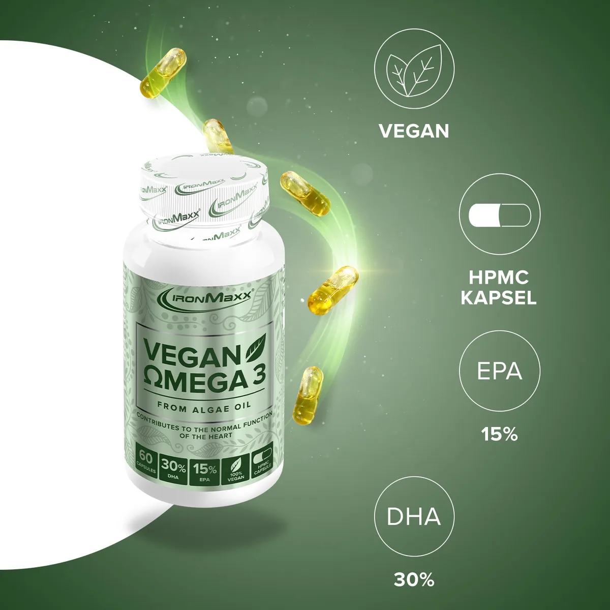 Vegan Omega 3 - 60 Kapseln – Bild 2