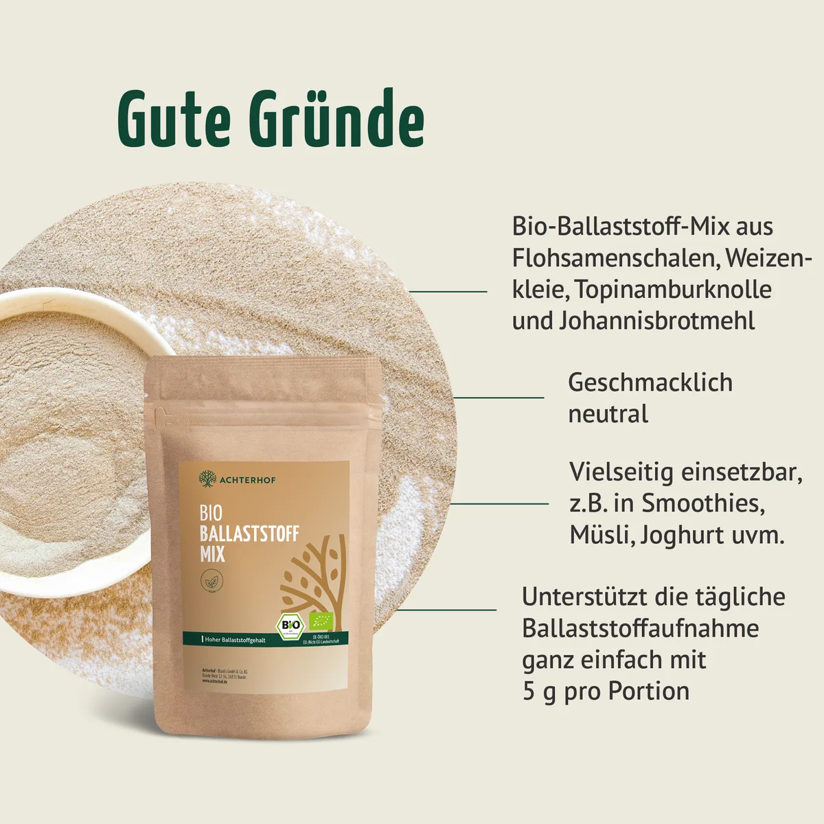 Bio Ballaststoff Mix (100g) – Bild 4