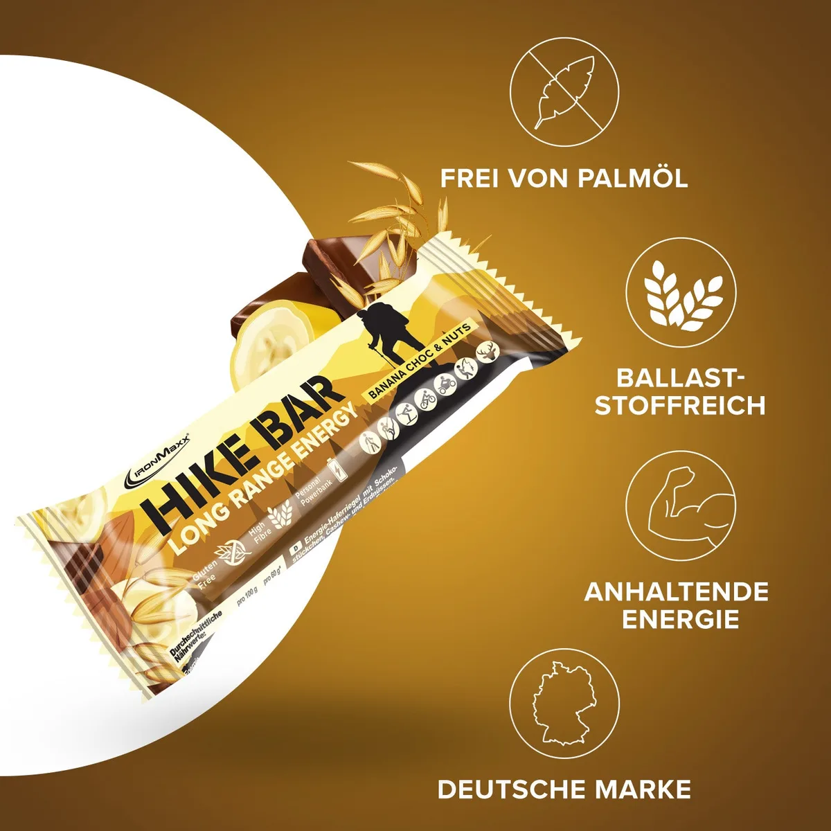 Hike Bar (12x60g) - Banana Choc & Nuts – Bild 8