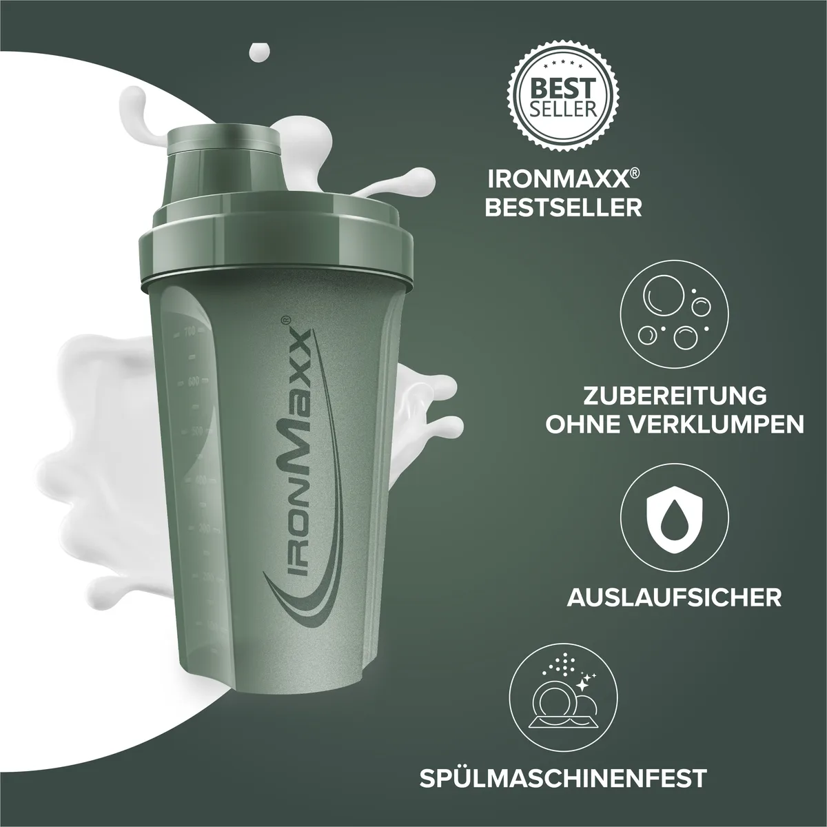 Shaker (700ml) - Mineral Green – Bild 2