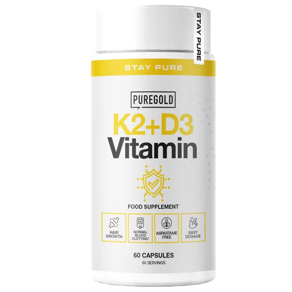 PureGold Vitamin K2 + D3 – Hochwertige Kombi für Knochen & Muskeln