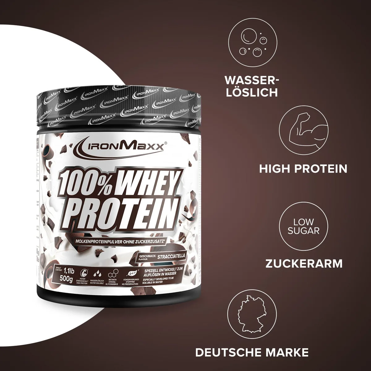 100% Whey Protein (500g) - Stracciatella – Bild 2
