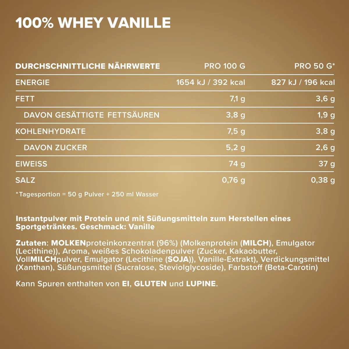 100% Whey Protein (2350g) - French Vanilla – Bild 4