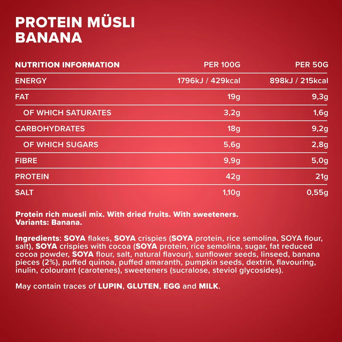 Protein Müsli (550g) - Banane – Bild 4