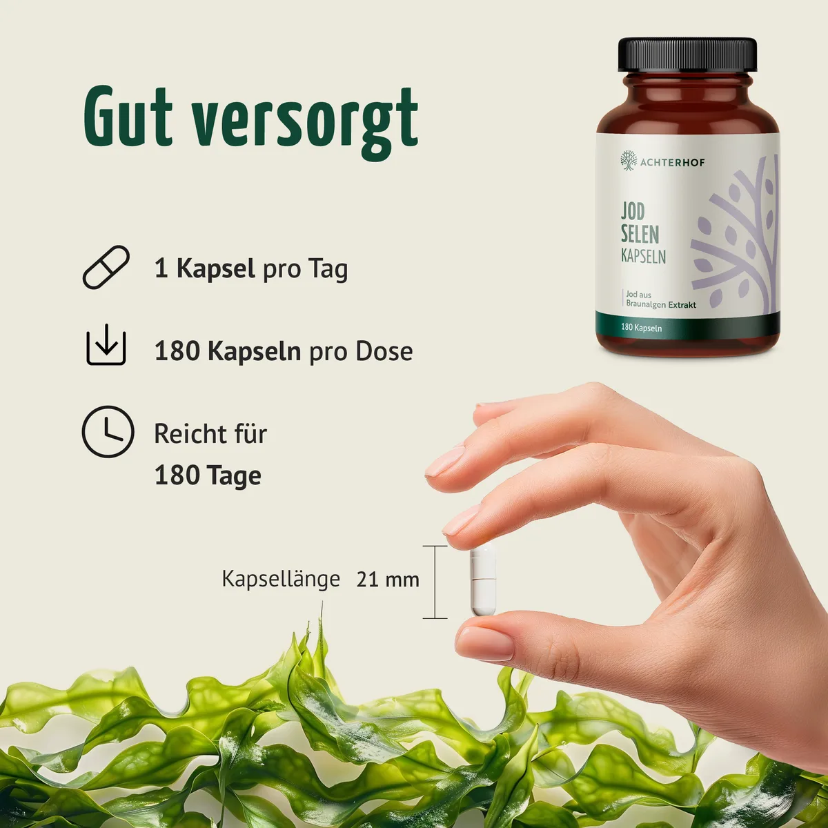 Jod Selen Kapseln (180 Kapseln) – Bild 4