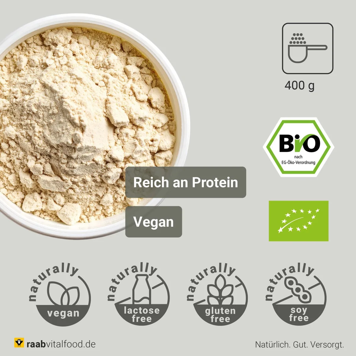 Bio Erbsenprotein Pulver (400g) – Bild 4