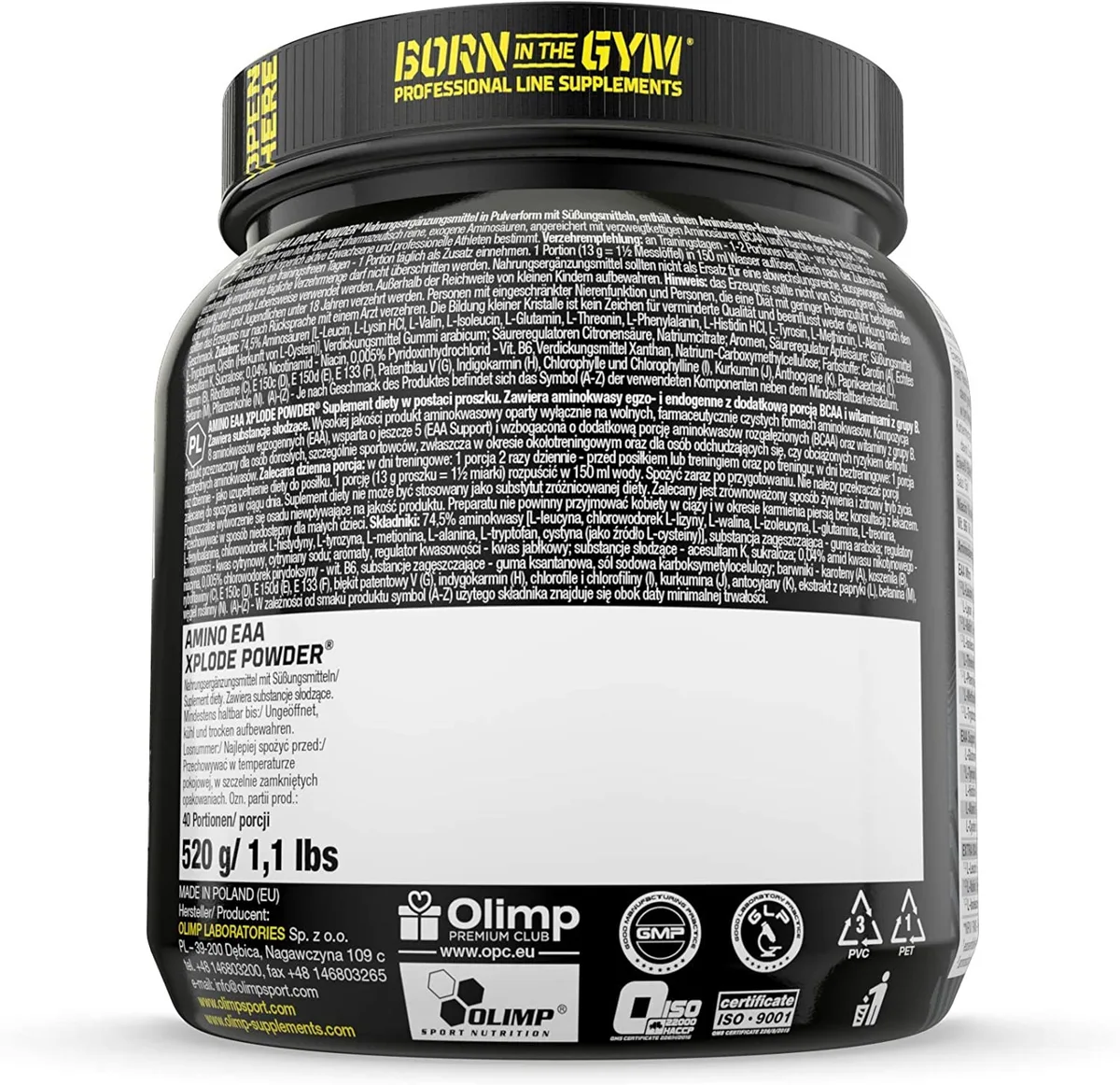 Amino EAA Xplode (520g) Ice Tea Peach – Bild 7