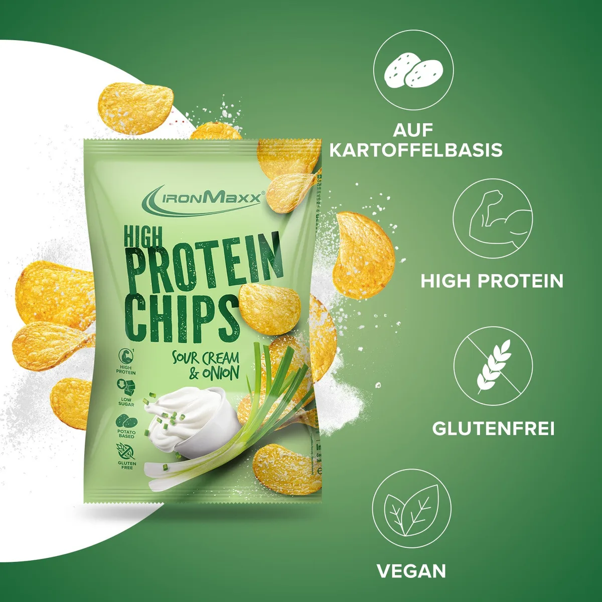 High Protein Potato Chips (60g) - Sour Cream & Onion – Bild 7