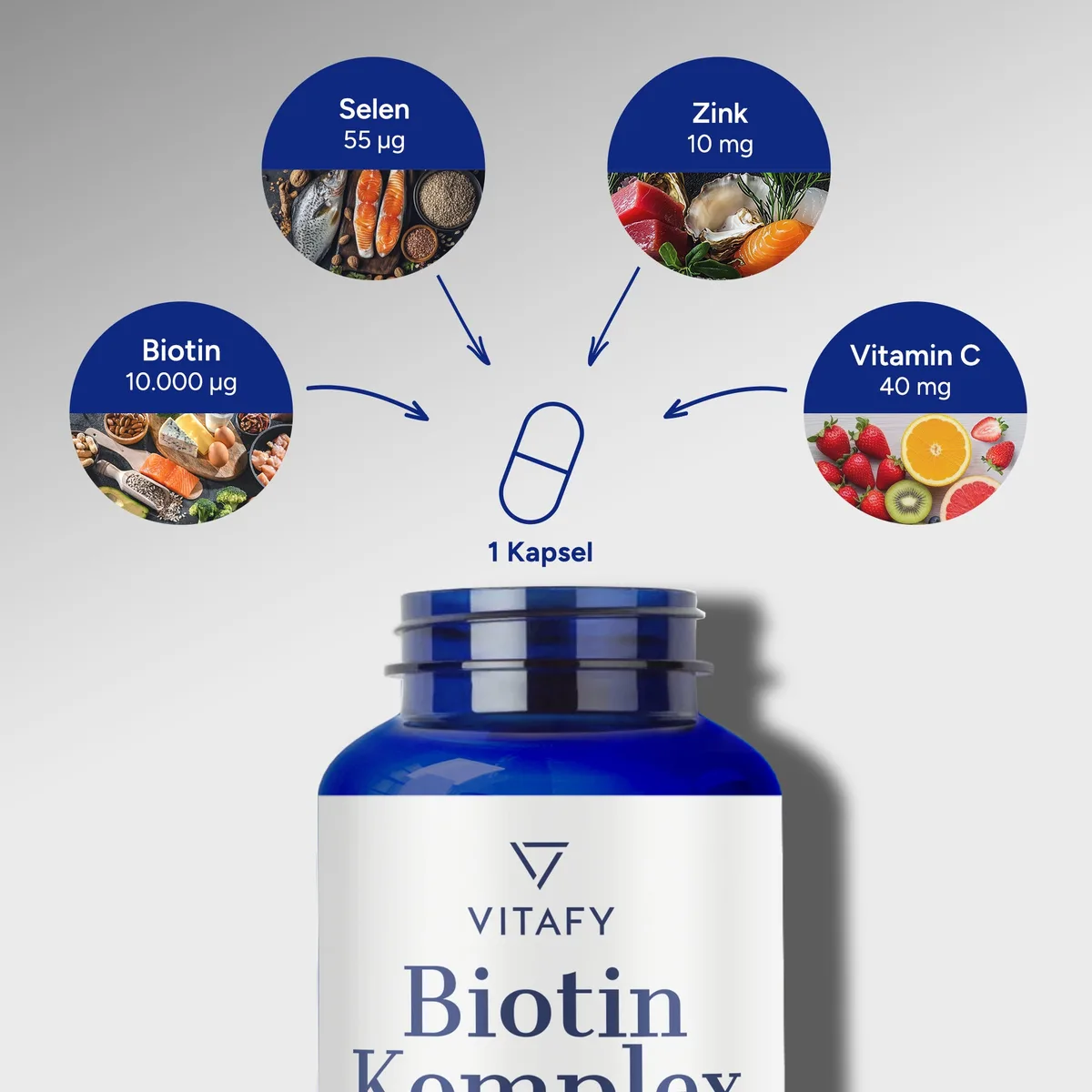 Biotin Komplex (60 Kapseln) – Bild 3
