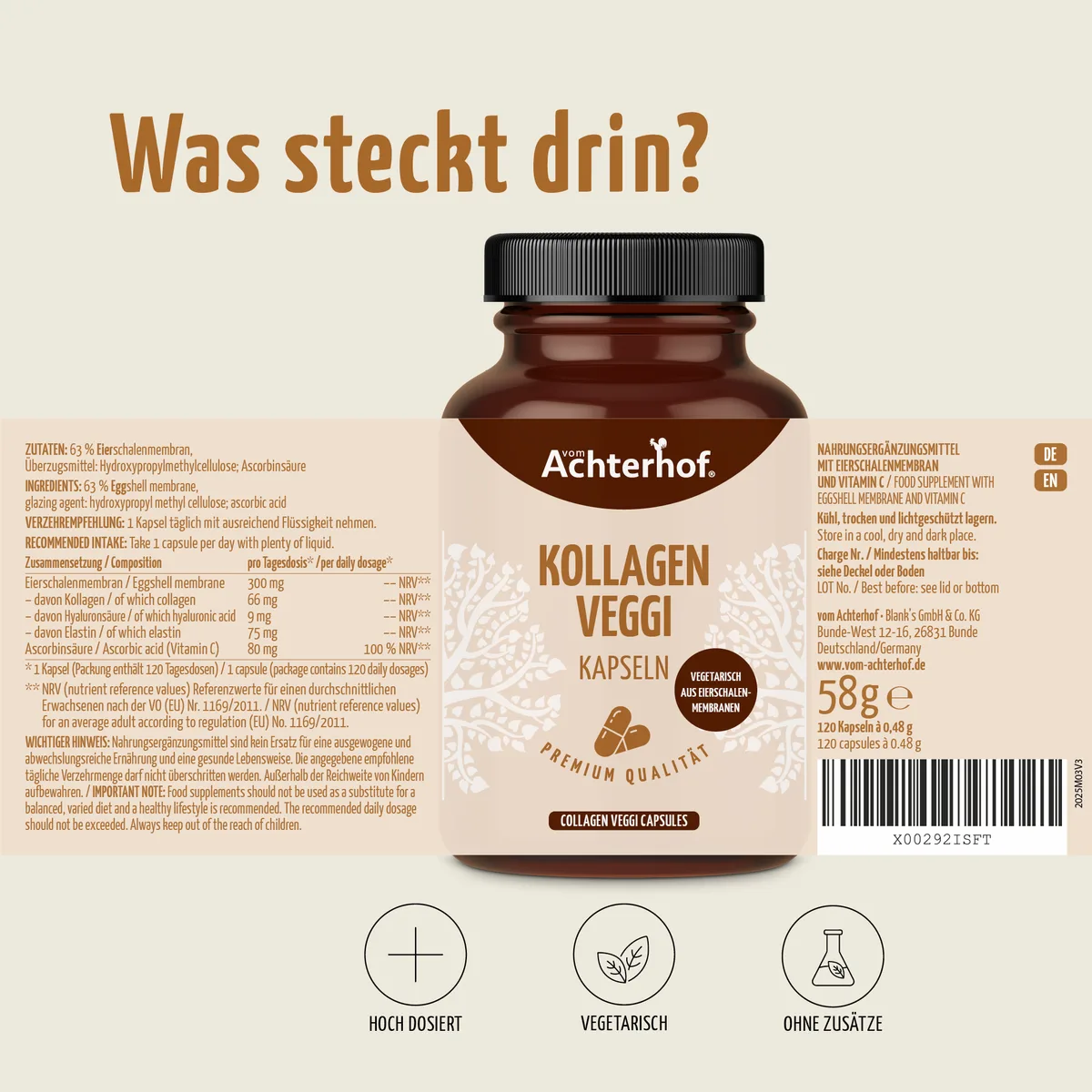 Kollagen Veggi Kapseln (120 Kapseln) – Bild 7