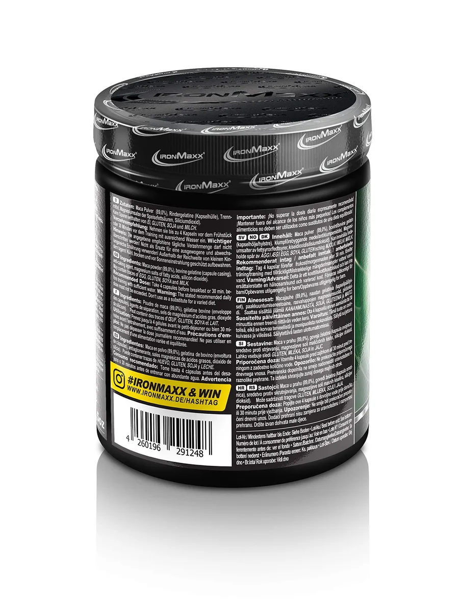 IronMaxx Maca Origin – Hochdosierte Maca Kapseln 260 Stück | 1300 mg Reiner Maca Extrakt aus Peru | Vegan, Pflanzlich & Premium Qualität – Bild 3