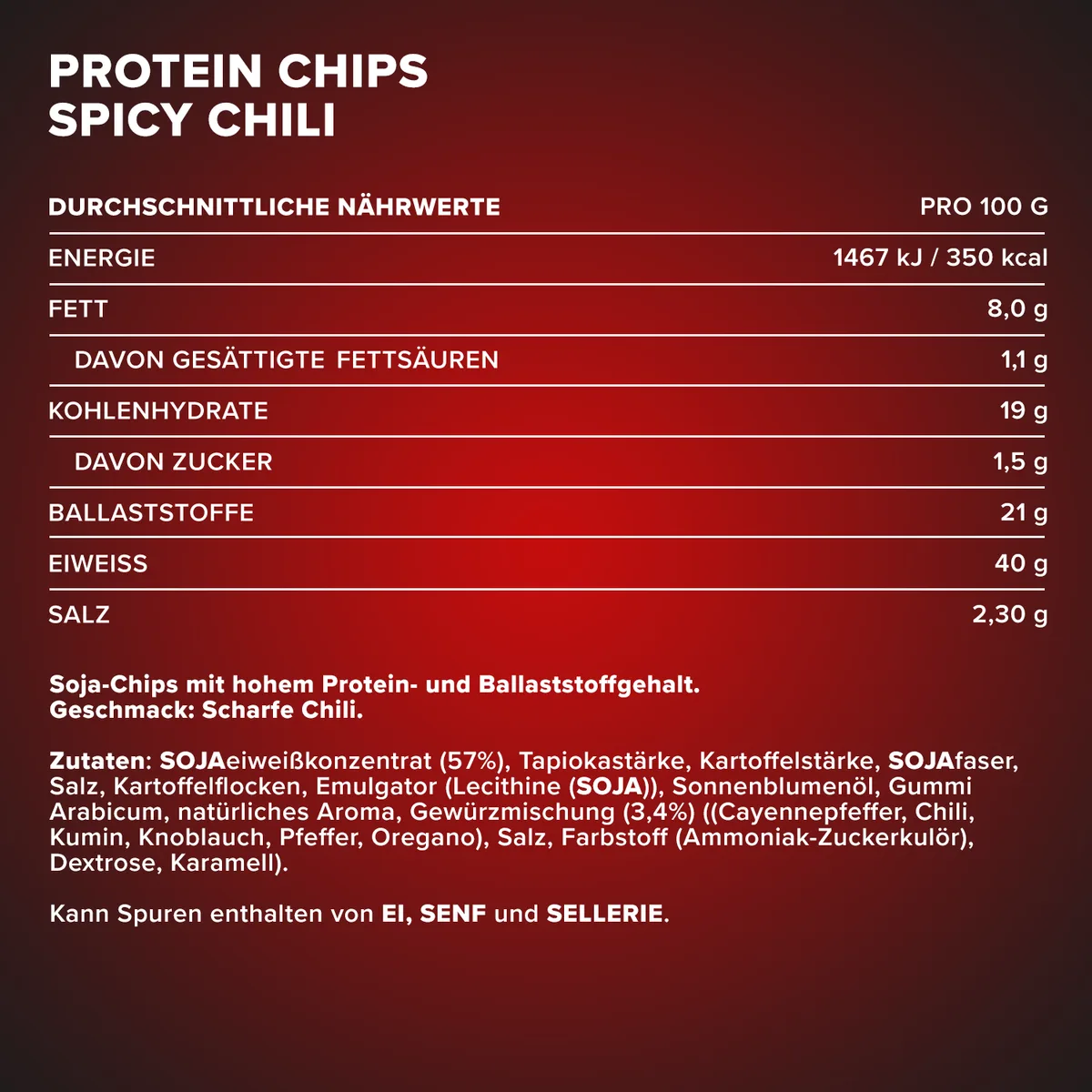 Protein Chips 40 (50g) - Hot Chili – Bild 4