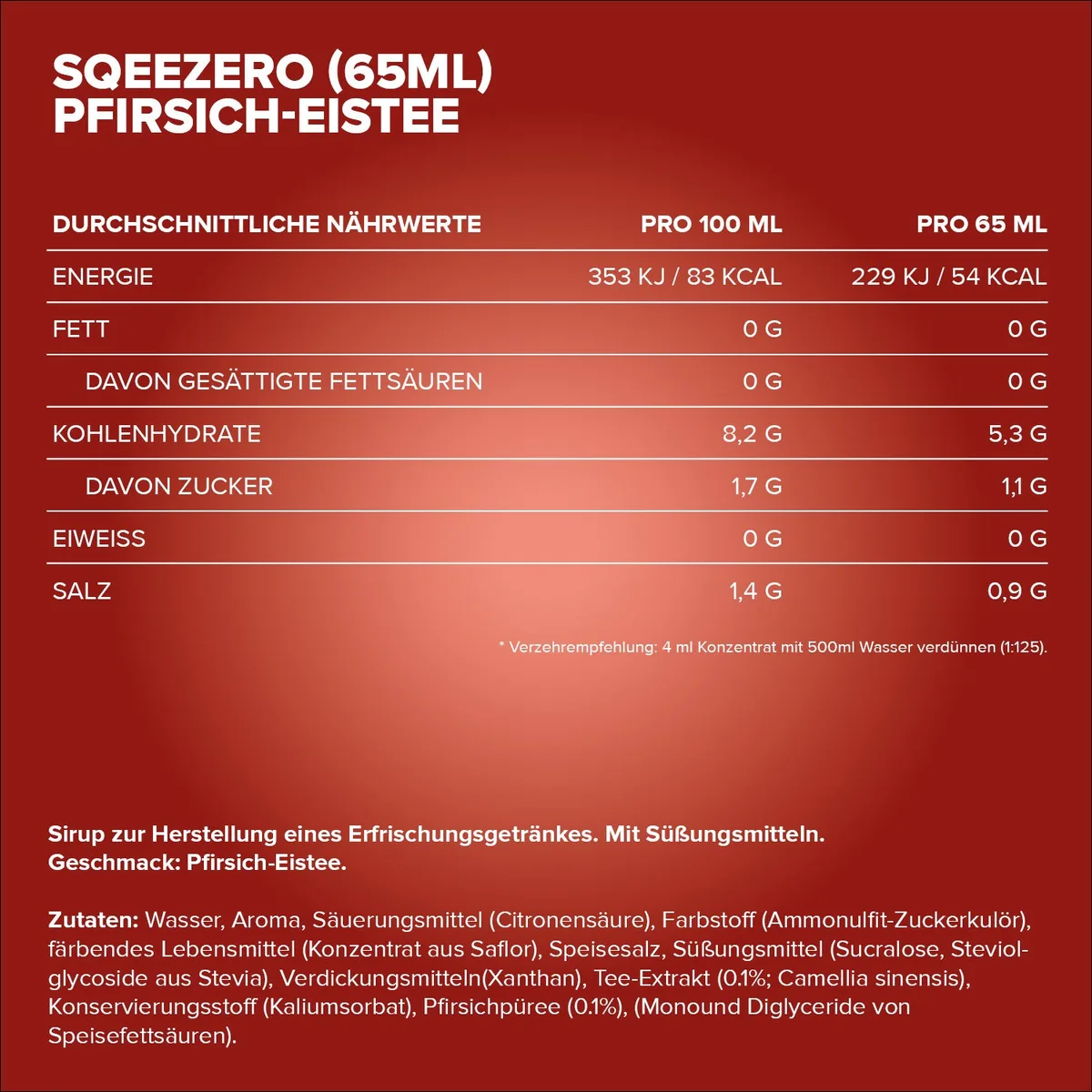 SqueeZero (65ml) - Pfirsich Eistee – Bild 4
