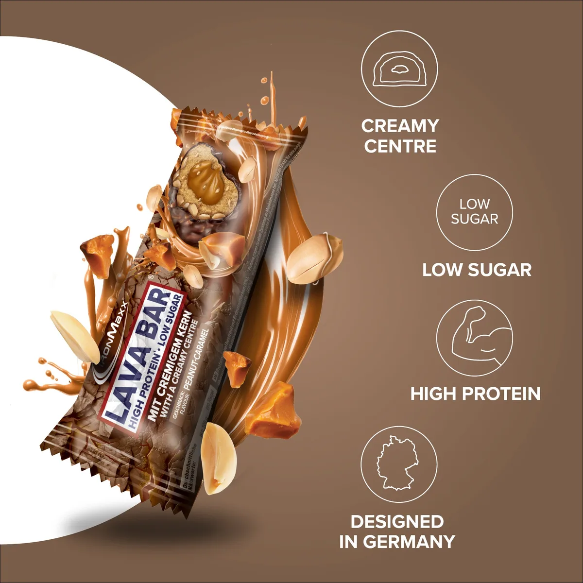 Lava Bar Protein Riegel (40g) - Peanut Caramel – Bild 7
