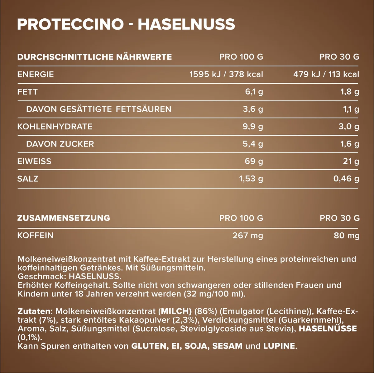 Proteccino (500g) - Hazelnut Mocha – Bild 4