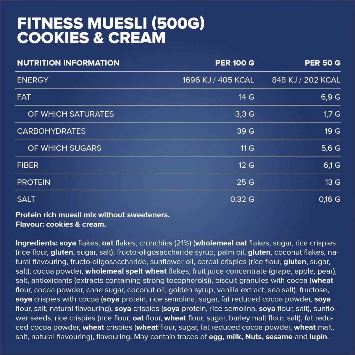 Fitness Müsli (500g) - Cookies & Cream – Bild 5