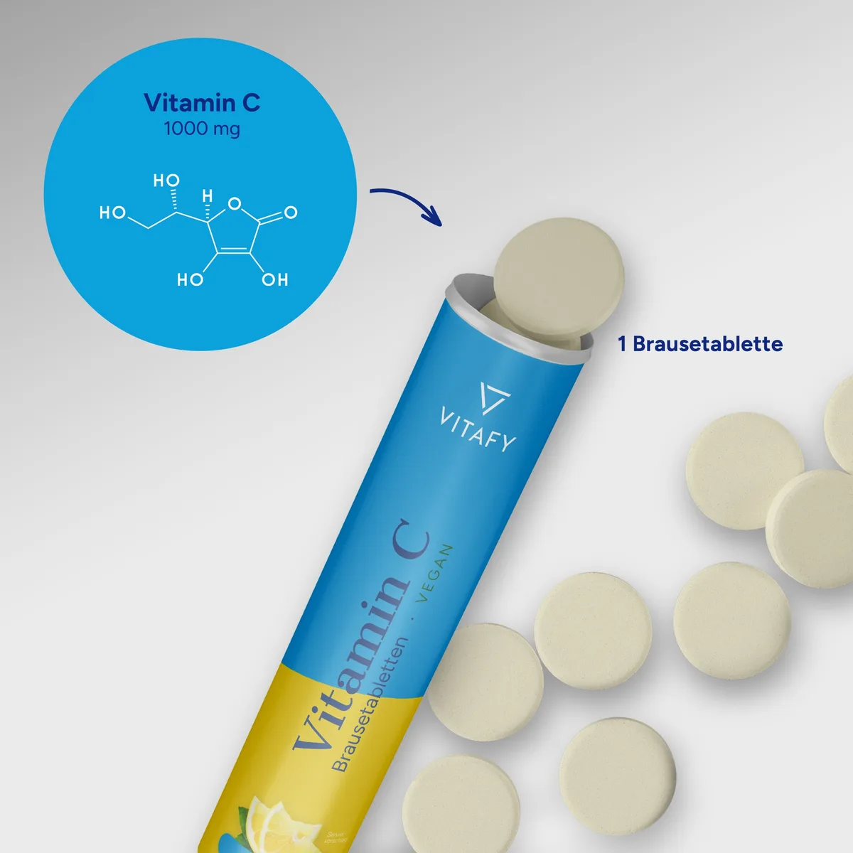 Vitamin C - Zitrone (20 Brausetabletten) – Bild 4