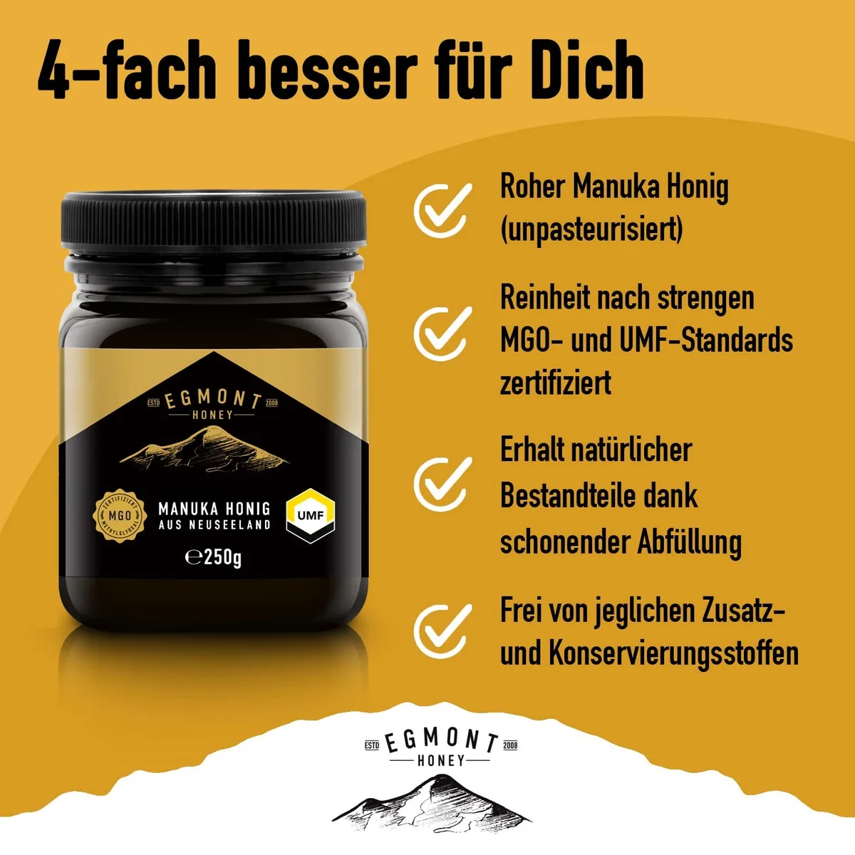 Egmont Manuka Honig MGO 820+ UMF 20+ (250g) – Bild 2