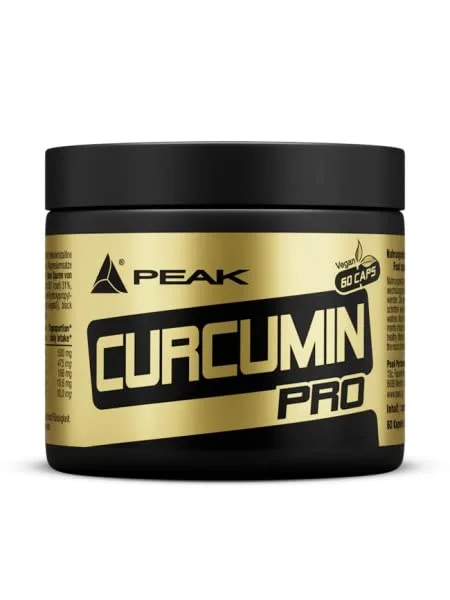 PEAK Curcumin Pro - 60 Kapseln I 30 Portionen I 500 mg pro Portion I Extrakt aus Kurkuma I anti-inflammatory I Leber Support I natürliches Antioxidant I hohe Bioverfügbarkeit
