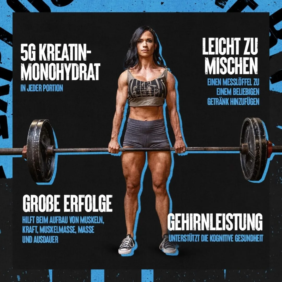 ANIMAL Pure Creatine Monohydrate – reines, mikronisiertes Kreatin Monohydrat Pulver – 5 g Kreatin pro Portion – leicht absorbierbar & geschmacksneutral – 500 g – Bild 2