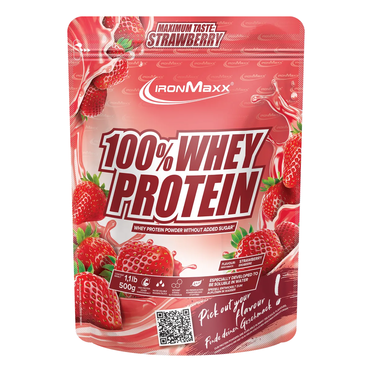 100% Whey Protein (500g) - Erdbeere