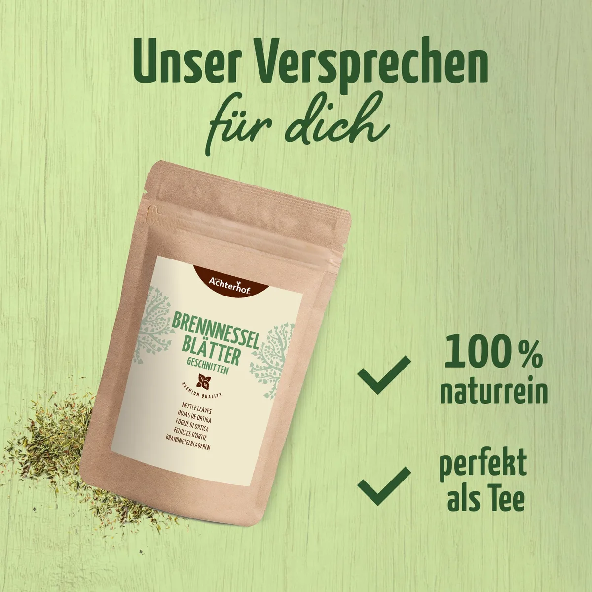 Brennnesselblätter geschnitten (100g) – Bild 4
