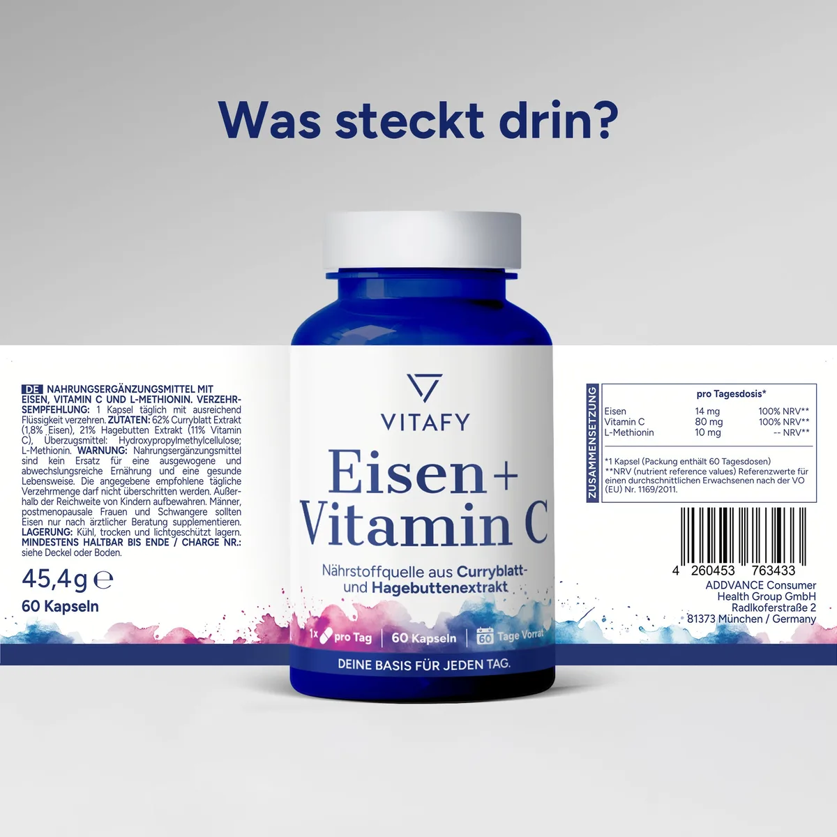 Eisen + Vitamin C (60 Kapseln) – Bild 6