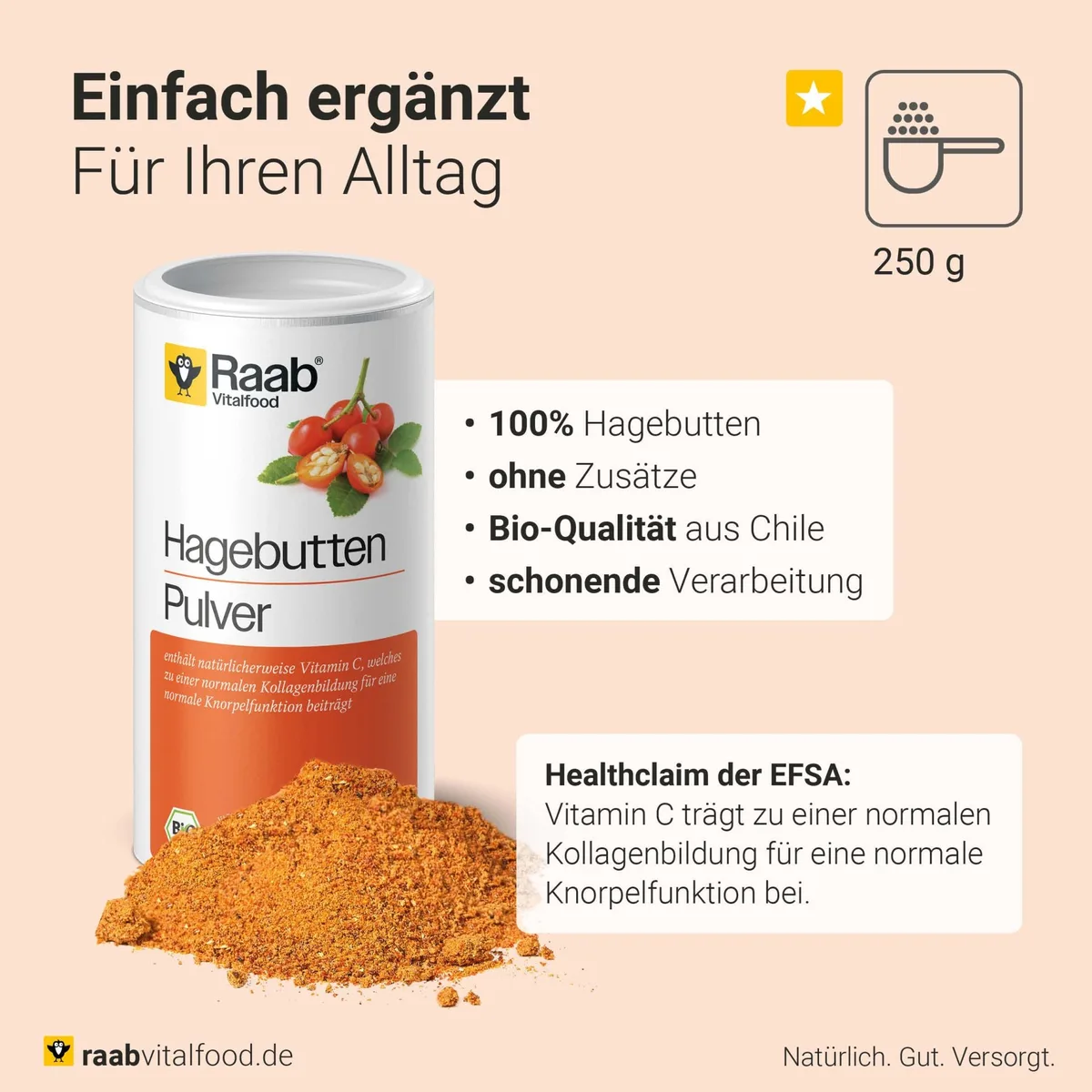 Bio Hagebutten-Pulver (250g) – Bild 3