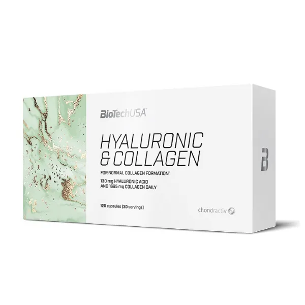 BioTech USA Hyaluronic &amp; Collagen, 120 Kaps.