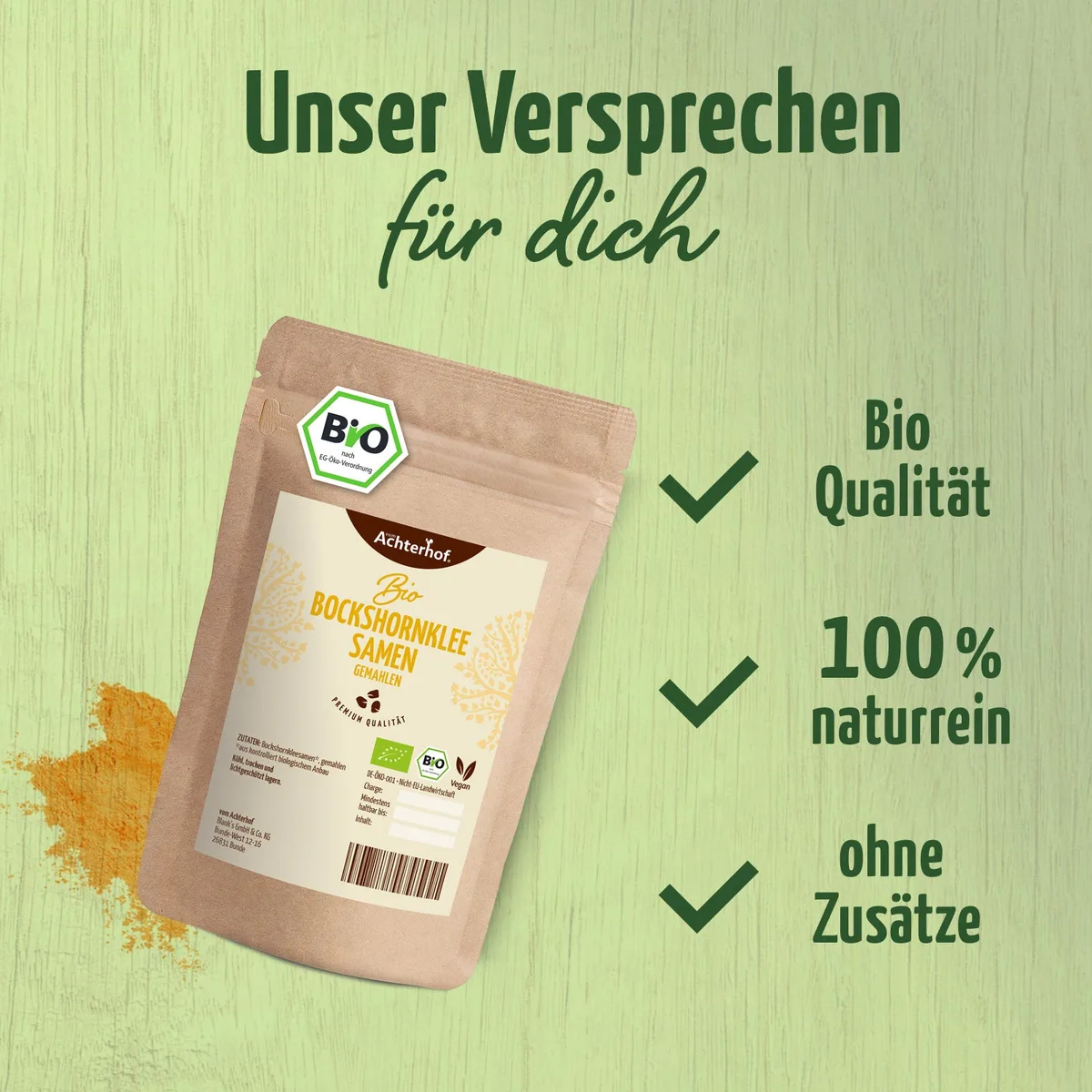 Bockshornkleesamen gemahlen Bio (250g) – Bild 3
