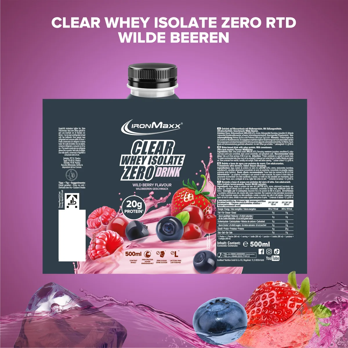Clear Whey Isolate RTD (500ml) - Wild Berries – Bild 4