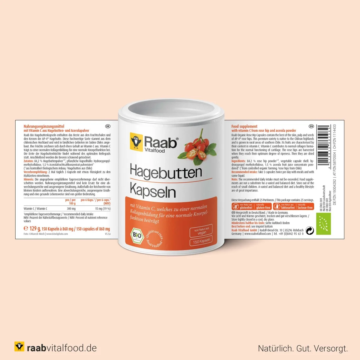 Hagebutte bio (150 Kapseln) – Bild 2