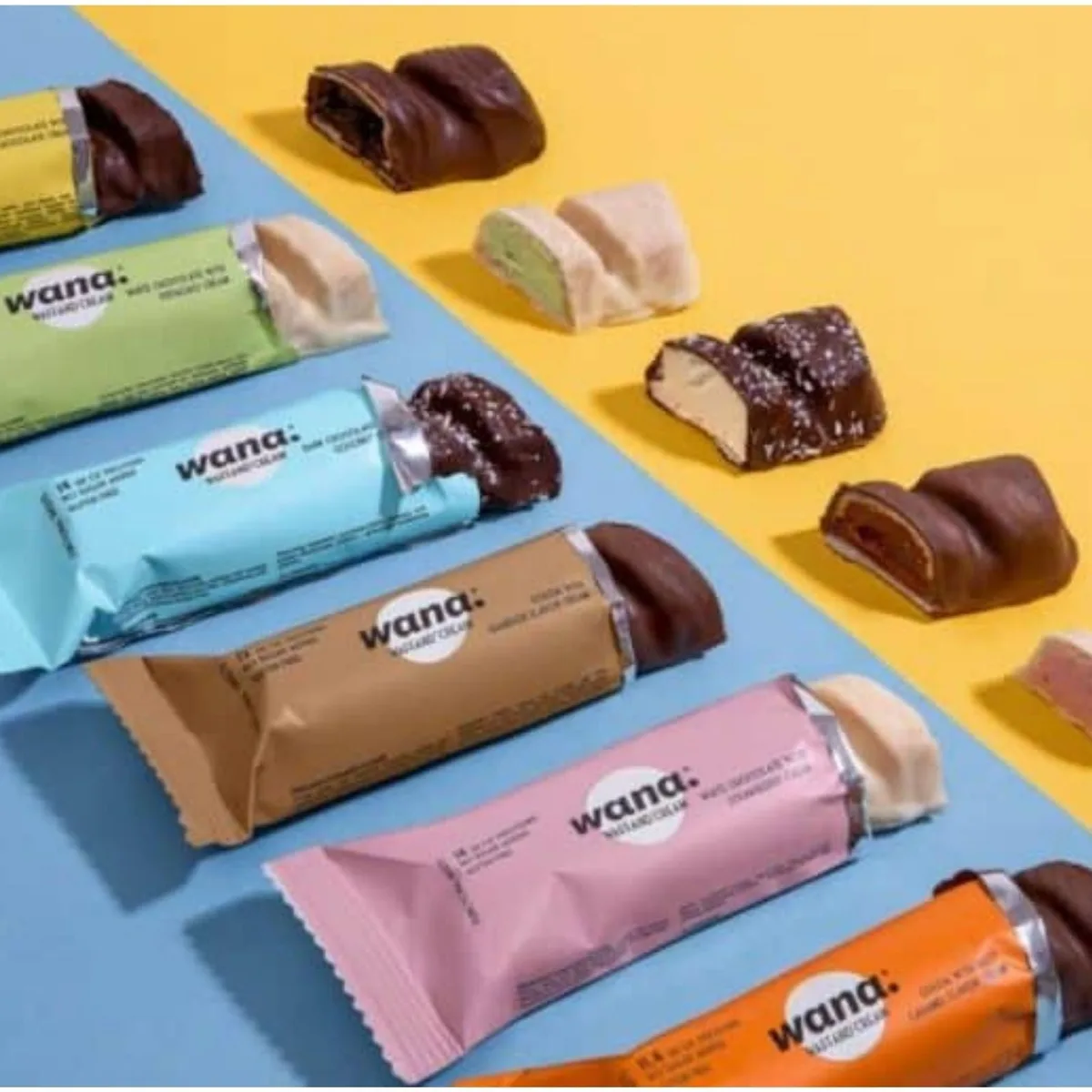 WaNa Protein-Riegel Waff'and Cream | 43g Dunkle Schokolade mit dunkler Schokoladen-Creme-Füllung