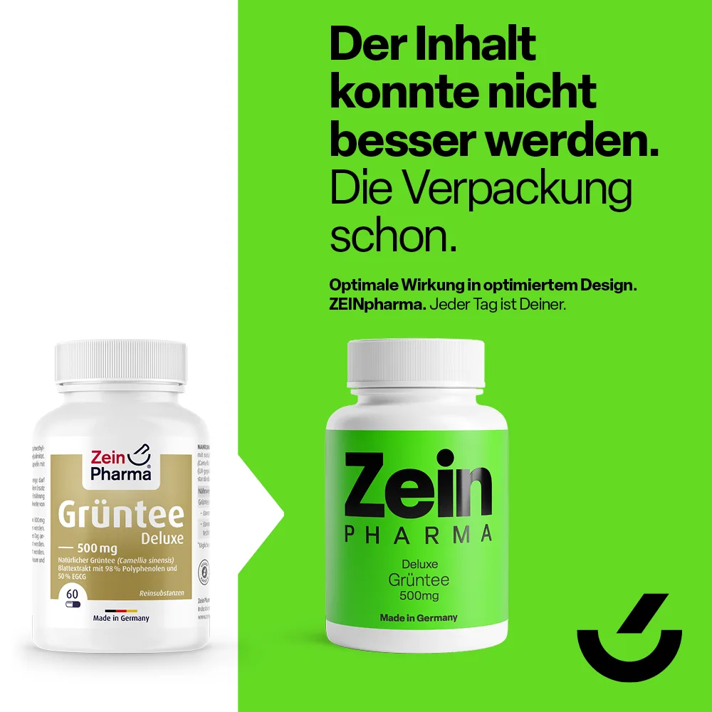 Grüntee Deluxe 500mg (60 Kapseln) – Bild 3