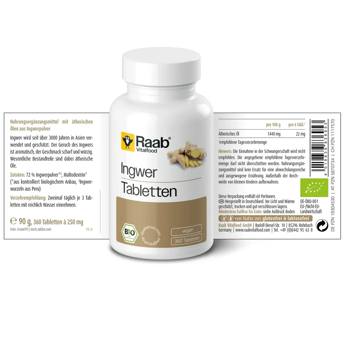 Bio Ingwer (360 Tabletten) – Bild 2