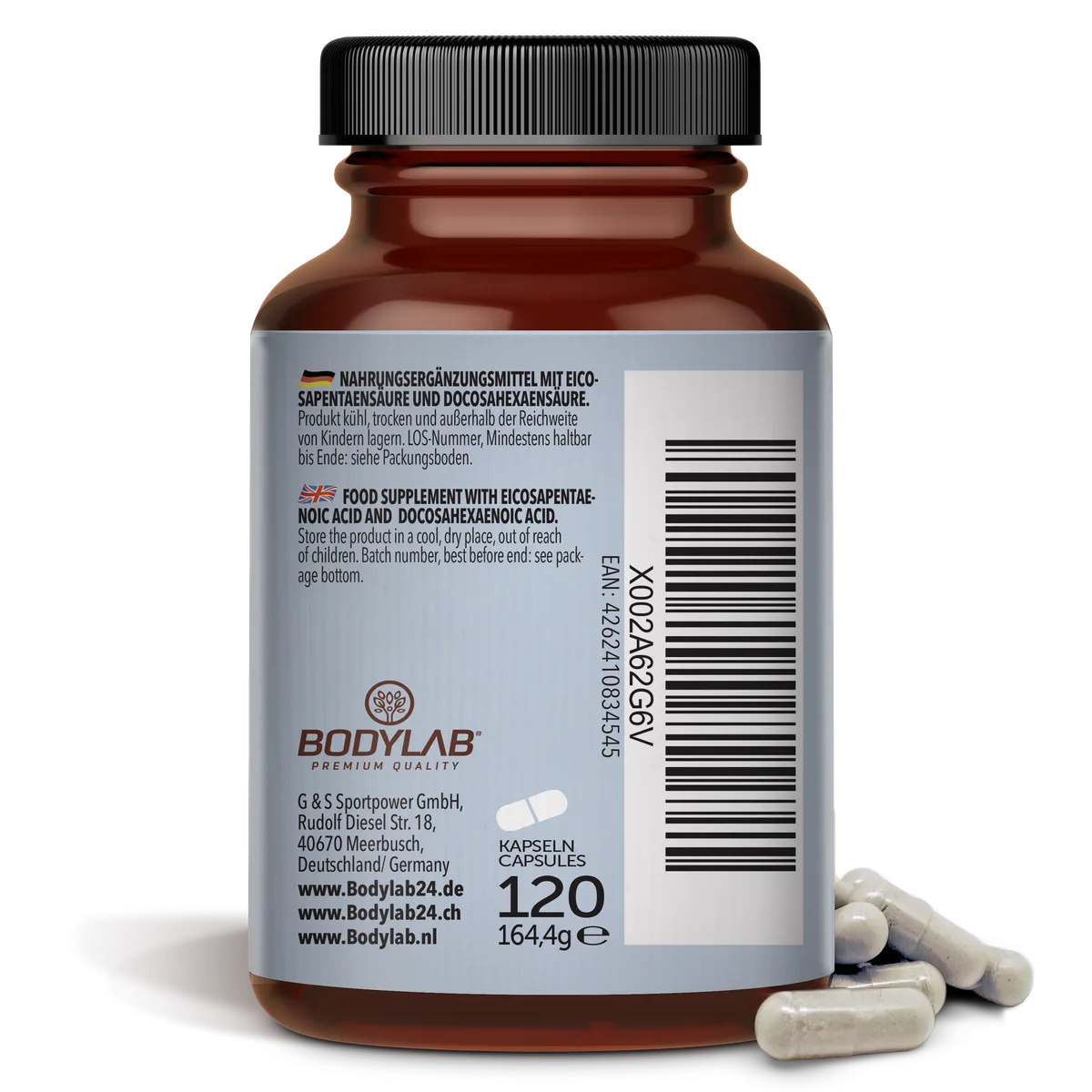 Omega-3 aus Fischöl Softgel (120 Kapseln) – Bild 3