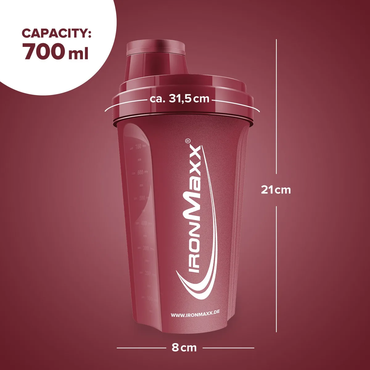 Shaker (700ml) - Cozy Red – Bild 7