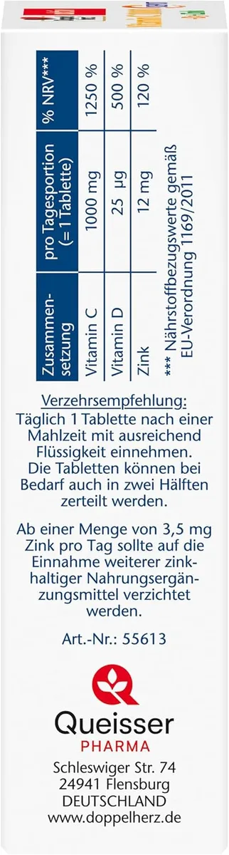 Vitamin C 1000 + D3 + Zink Depot (30 Tabletten) – Bild 4
