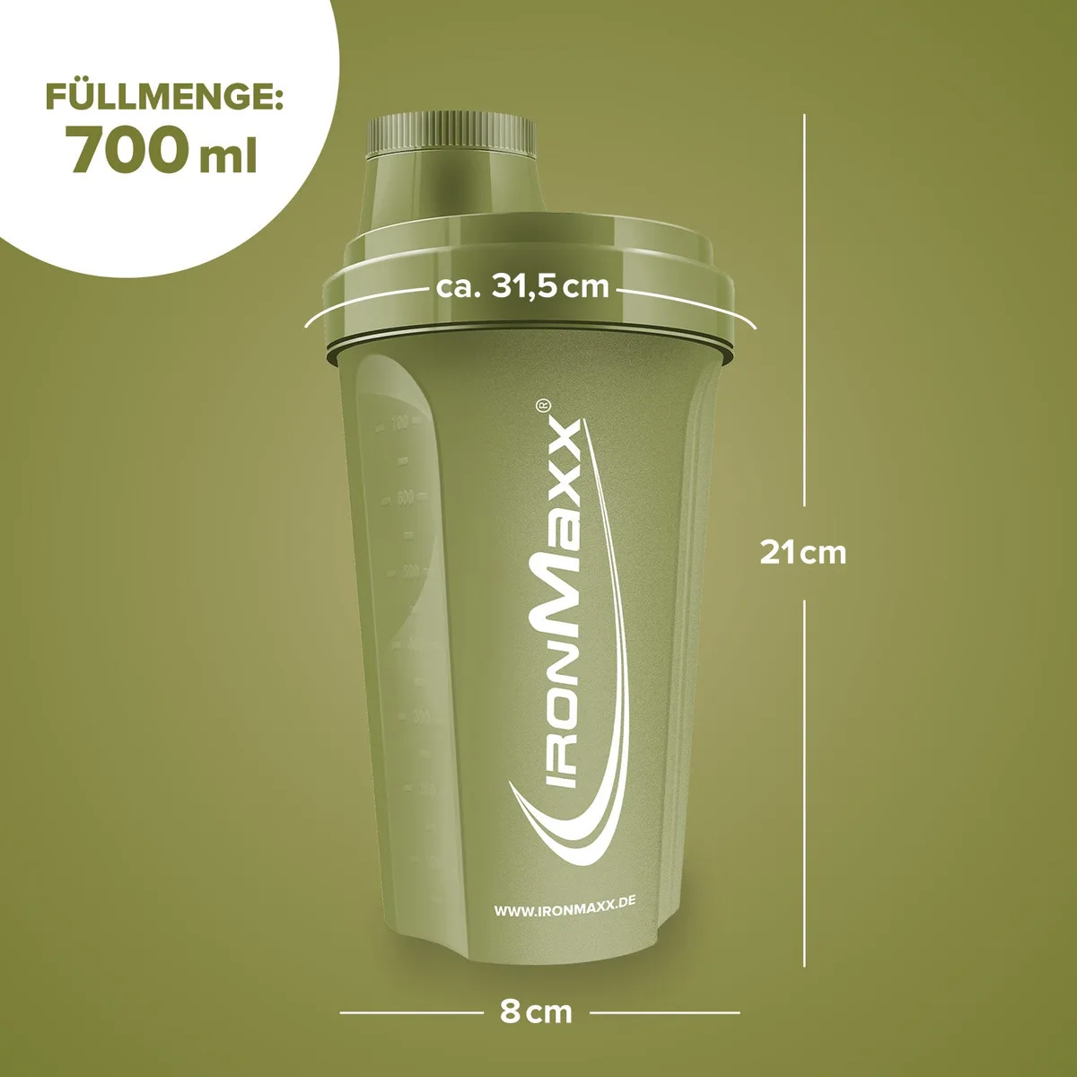 Shaker (700ml) - Navy Green – Bild 3
