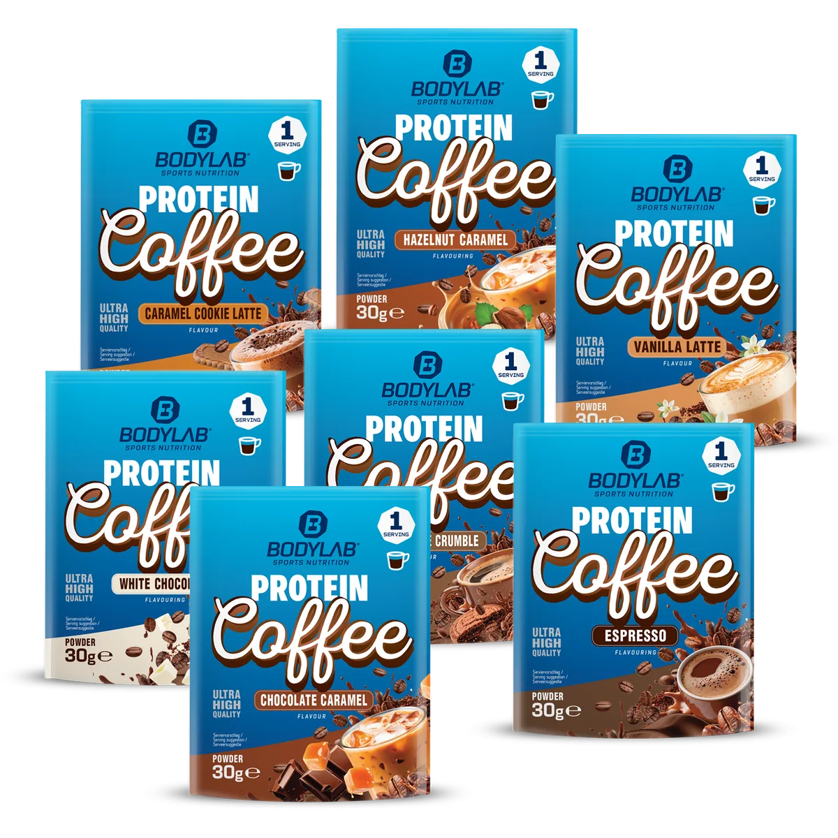 Protein Coffee Probierbox (8 Proben je 30g) – Bild 3