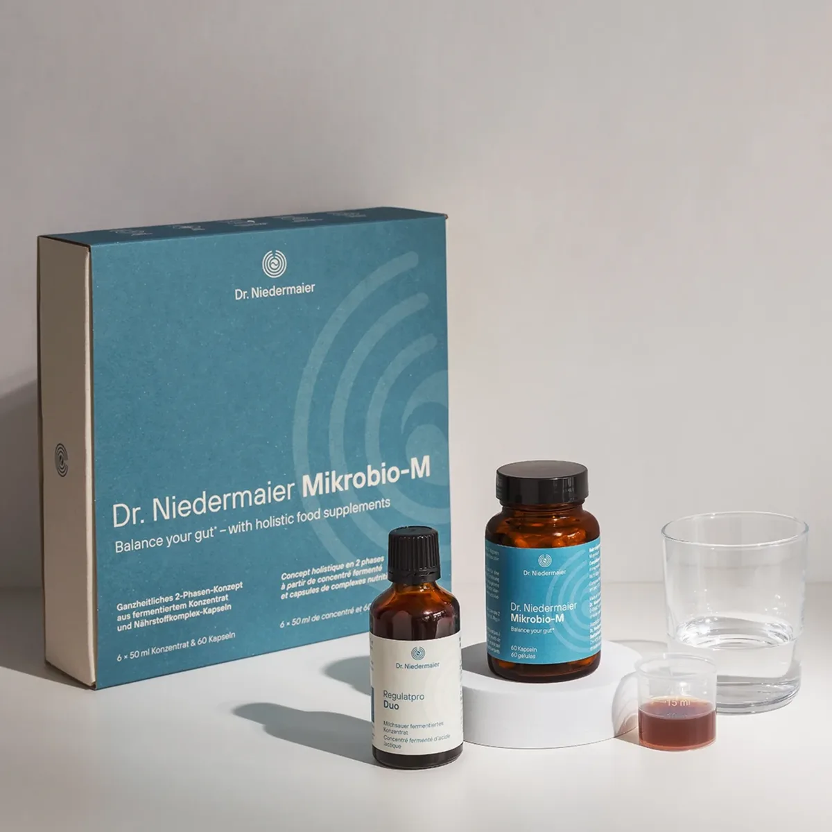 Mikrobio-M Monatsbox (6x50ml Konzentrat + 60 Kapseln) – Bild 2